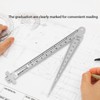 MUNEFE Stainless Steel Welding Taper Gauge, Depth Ruler Hole Inspection,