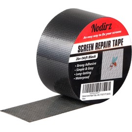 Nodirz Window Screen Repair Tape, 2 in X 30 FT (360IN) Screen Repair Kit for Windows or Doors, Strong Adhesive Screen Patch Repair Kit Mesh Repair (Black, 30 FT)