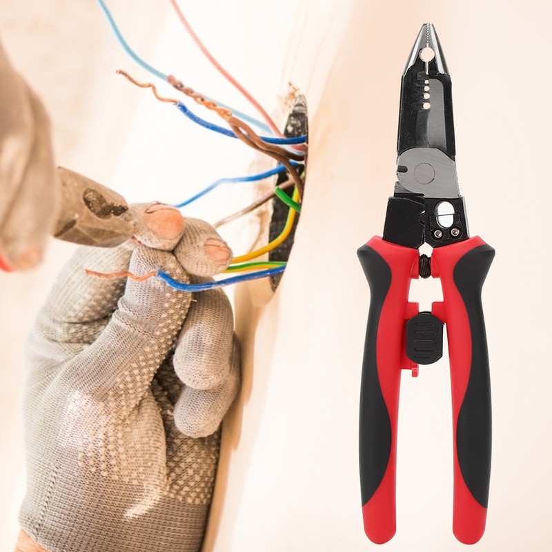 6 in 1 Steel Wire Stripper MultiFunctional Crimping Pliers Cutter