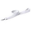 Lanyard for ID Passes with Metal Carabiner 50 cm Largo x 2 cm Ancho White Pack of 10
