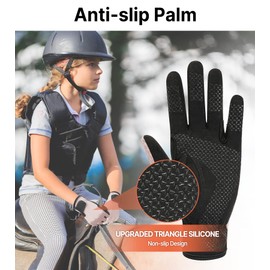 Kids Horse Riding Gloves Equestrian Anti Slip Children Horseback Bike Gardening Fishing Cycling Outdoor Activities Riding Gloves Girls Boys Youth