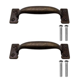 Fuxxer® Antique Drawer Handles Bronze Iron Design 131 x 30 mm Set of 2