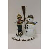 Kleine Figuren & Miniaturen Winterkinder Junge mit Schneemann - 11cm