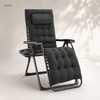 Black Reclining Lounge Chair for Relaxation - Plush Foldable Comfort