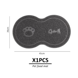 1 Stück Tierfuttermatte, Graue Haustier-Essmatte 45 X 26 cm, Futternapfmatte Für Katzen und Hunde, rutschfeste Futtermatte, Geeignet Für Nasses und Trockenes Hundefutter Oder Katzenfutter.