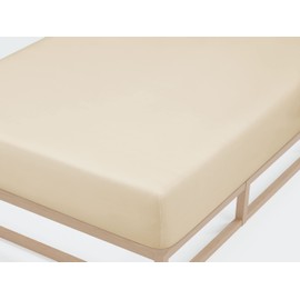 Biberna 0077155 Jersey Fitted Sheet (Mattress Height Max. 22 cm) 1 x 140 x 200 cm > 160 x 200 cm, Cement