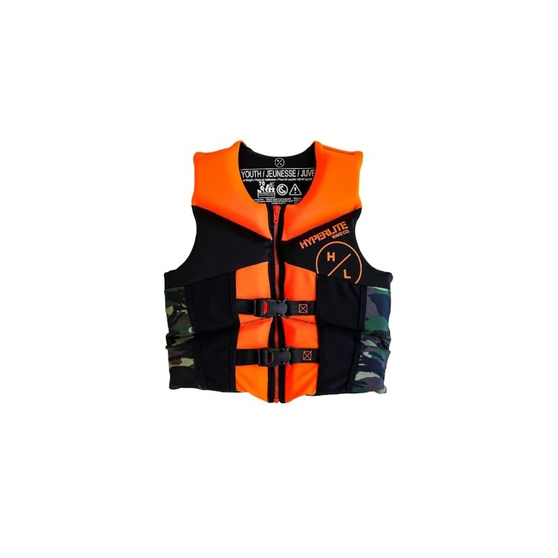 Hyperlite Fluid Flex Boys Youth Life Vest, US Coast Guard