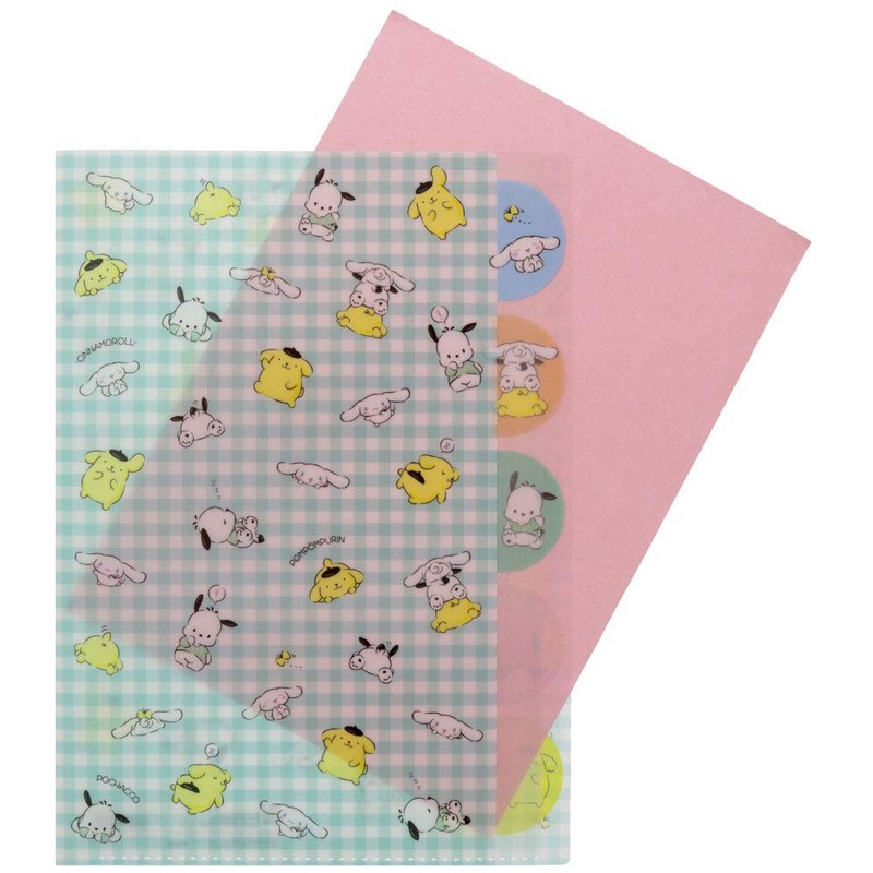 Sunstar Stationery Sanrio Clear File Die Cut Sanrio Characters S2108224