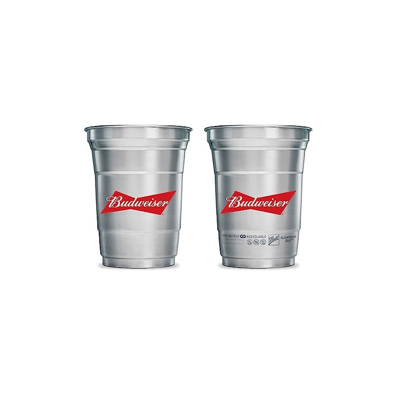 Budweiser Aluminum Cups - Set of 2