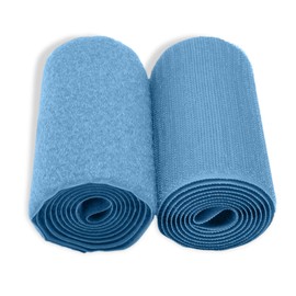 Cinta de gancho y bucle de 4 pulgadas azul claro no adhesiva de 1 yarda de longitud de nailon azul claro Hojas de cierre de tela suave para bolsos, ropa, zapatos, mochilas, proyectos escolares de