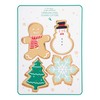 C.R. Gibson QHCC-24061 Snowman, Gingerbread Man, Tree, and Snowflake Christmas