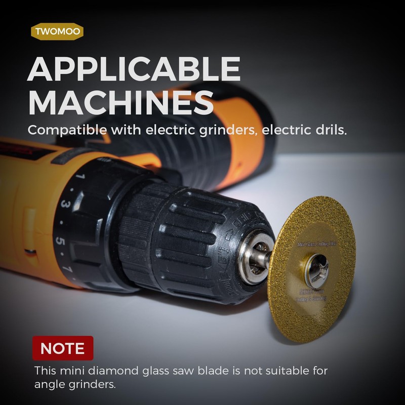 3 PCS Mini Glass Cutting Disc,1mm Ultra-Thin Diamond Cutting Blade