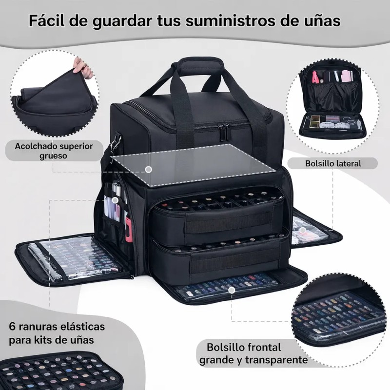 Caja De Almacenamiento De Esmalte De Uñas Bolsa De Cosmético
