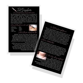 Fat Dissolver Hyaluron Information Cards | 30 Pack | Physical Printed 4x6” inches Postcard Size | Black with Rosey Pink Design