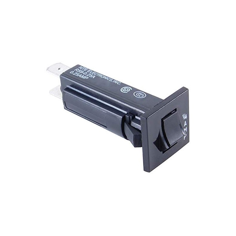 NTE Electronics R59-2A Thermal Circuit Breaker, Fuse Holder Type, 0.250"