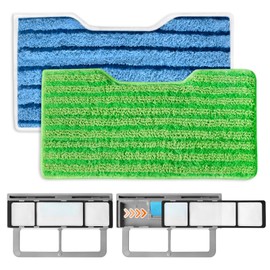 Reusable Replacement Pads Compatible with Shark Vac Pad VM252 VM251 VM200 VC205 VM250 VM200 VM200C VM190 VM250 QM250 VM190 VM200P12 Vacuum Mop Refills Upgraded Design of Dirt Chamber, 1+1+2 Pack