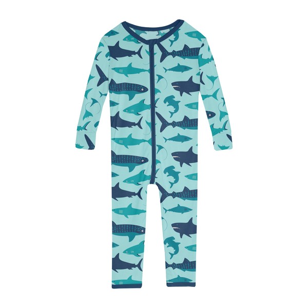 KicKee Print Convertible Sleeper, Long Sleeve Footless Bodysuit, One-Piece Ultra