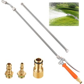 44 inch Sprayer Wand Replacements, Sprayer Wand Parts with Ergonomic Long Handle, 3/8" & 1/4" Brass Barb Universal for Spray Wands for Garden Hose