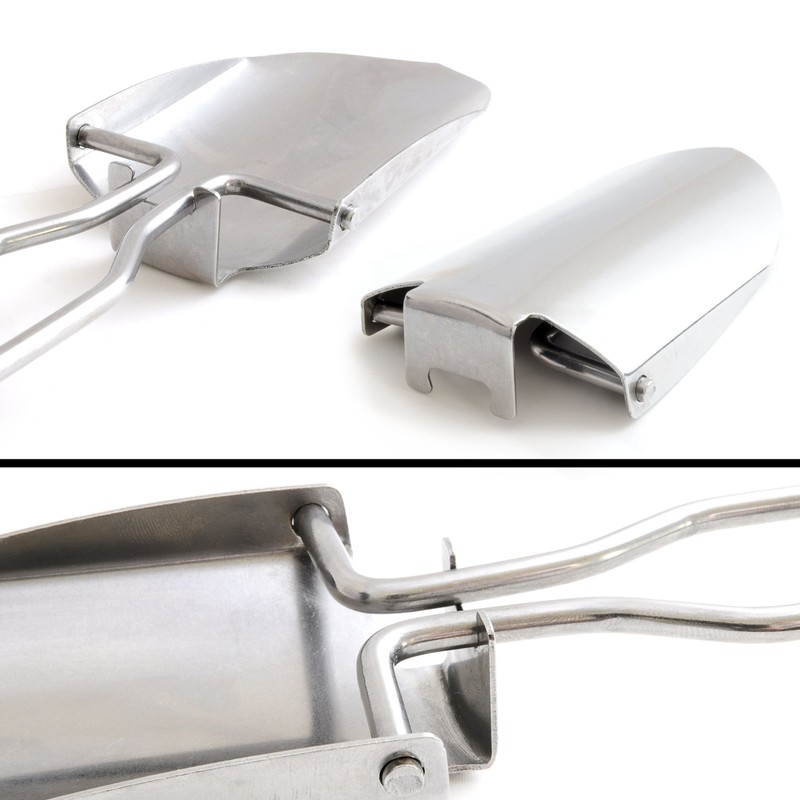Extremely robust Folding Shovel Scooper () made from rustproof stainless