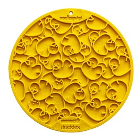 SodaPup Duckies eMat – Durable Lick Mat Feeder with Suction Cups Made in USA from Non-Toxic, Pet-Safe, Food Safe Rubber for Mental Stimulation, Digestive Health, Avoid Overfeeding, Calming, More