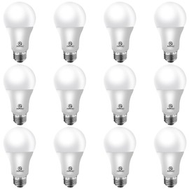 Energetic 60W Equivalent, A19 LED Light Bulb, 3000K Warm White, E26 Medium Base, Non-Dimmable LED Light Bulb, 750lm, UL Listed 6 Pack