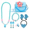 Hifot Children's Jewellery Little Girls Plush Handbag Necklace Bracelet Earrings