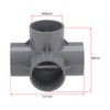 sourcing map 4-Way Elbow PVC Pipe Fitting Furniture Grade 50mm