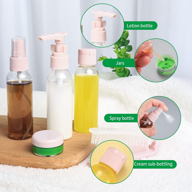 12 Pcs Travel Bottles Set, 60 ML Travel Bottles &