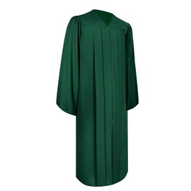 Endea Graduation Matte Cap and Gown (Hunter Green, 45 (5'0'' - 5'2''))