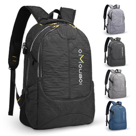 OMOUBOI Travel Laptop Backpack Lightweight 15.6" Reflective Business Daypack Water Resistant Computer Backpack (Black)
