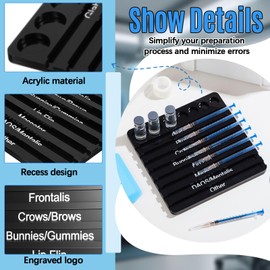 Chunful Chunful 2 Pcs Aesthetic Practitioner Syringe Tray with 8 Slots Label Acrylic Vial Holder Tray Combination for Aestheticians and Nurses Syringe Storage Organizer