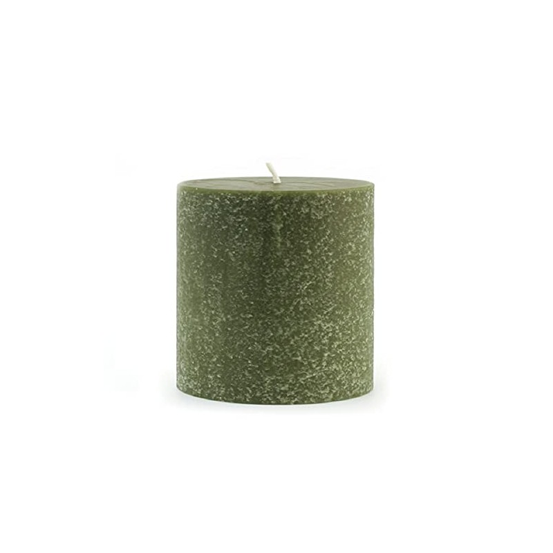 Root Candles Unscented Pillar Candles Beeswax Enhanced Textured Timberline™ Pillar