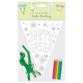 Colour your own Easter Bunting, Happy Easter Banner, Easter craft activity