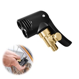 1 Pcs Car Mounted Inflation Pump Conversion Nozzle,2 in 1 Car Tyre Air Chuck,Pump Head with Bleed Valve,American Mouth French Mouth Inflation,Suitable for Cars,Motorcycles,Bicycles,Electric Vehicle