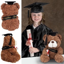 YGCHEN Graduation Teddy Bear Plush Prom Bear Plush Toy Small Bears Cuddly Toy with Diploma and Graduation Hat Dr. Plush Bear Graduation Gift