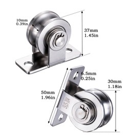 KCNOFNC 30 mm pulley steel cable, pulley for ropes, pulley with 2 ball bearings, pack of 2