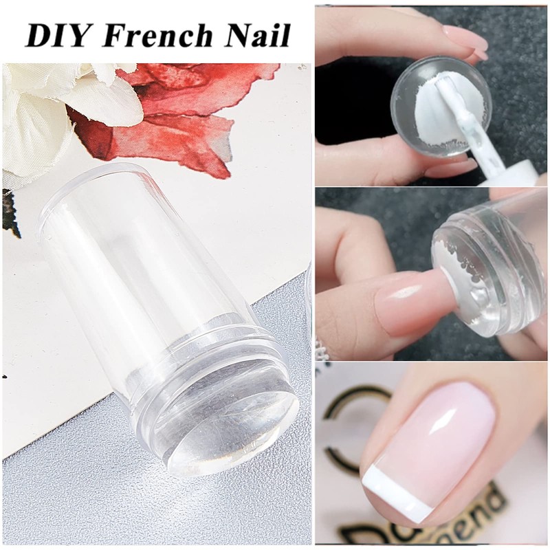 NICENEEDED Nail Art Stamp with Scrapes, Transparent Soft Clear Stamp