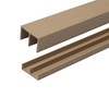 4 Ft. Long Beige Plastic Sliding Door Track Set for