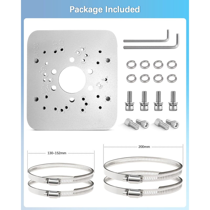 Universal Vertical Pole Corner Mount Bracket for Security Camera, Stainless