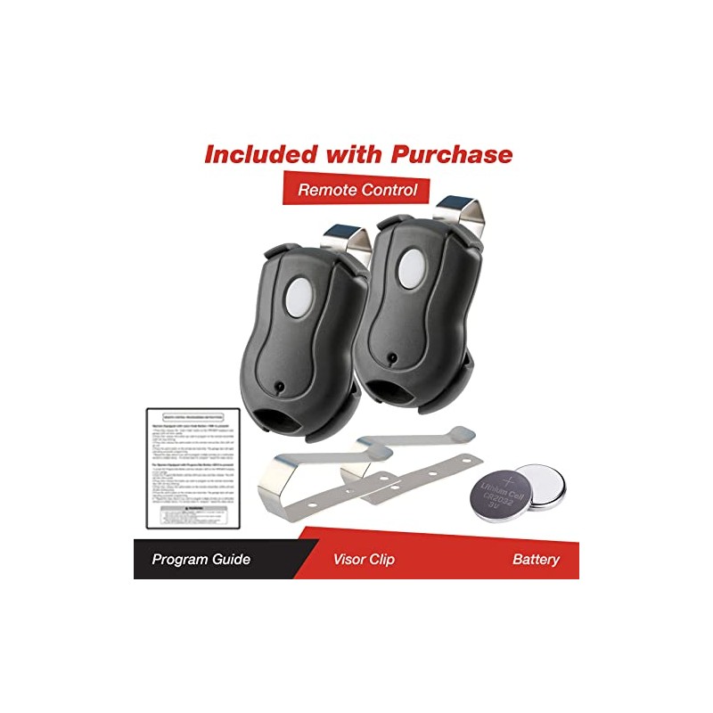 Two GDR PRO Garage Door Opener Visor 1btn Remote for