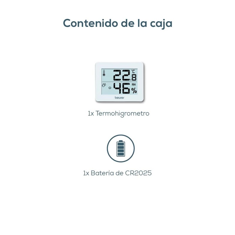 Beurer HM16 - Termohigrómetro Digital: Monitorea la Temperatura y Humedad