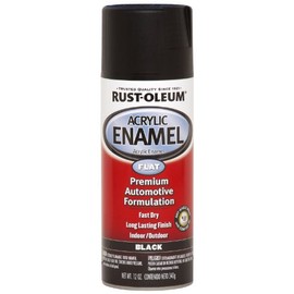 Rust-Oleum Automotive 248647 12-Ounce Acrylic Enamel Spray, Black Flat