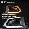 PGTOPONE Switchback White/Amber LED Front Bumper Fog Light DRL Amber