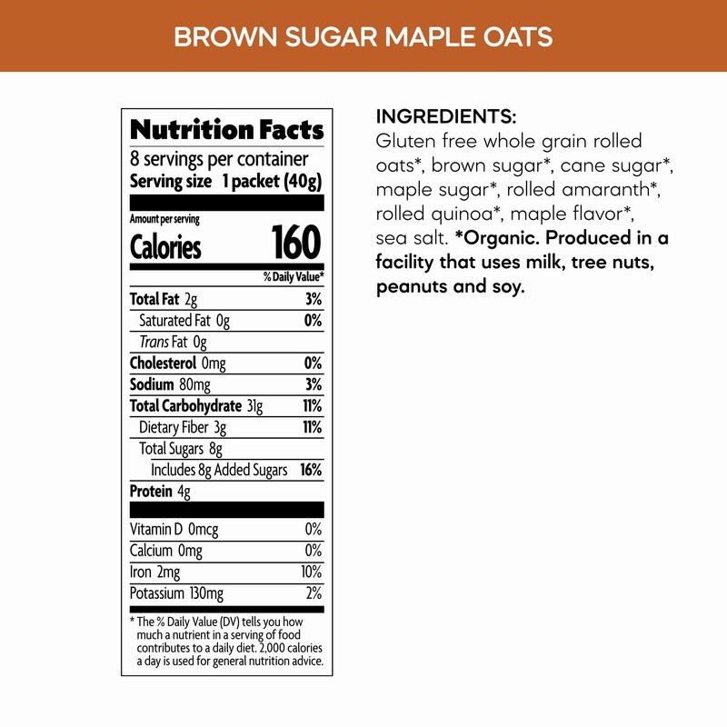 Nature's Path Organic Brown Sugar Maple Instant Oatmeal, 11.3 oz