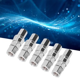 5 Sets Air Coupler and Plug Kit, Nickel Plated Stainless Steel Pneumatic Quick Connect Fittings for Air Compressor Tools, 1/4" Female Thread Air Line Connectors (SF+PF-20)