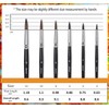 Squirrel Hair Watercolour Brushes, Fuumuui 6pcs Round Detail to Thick