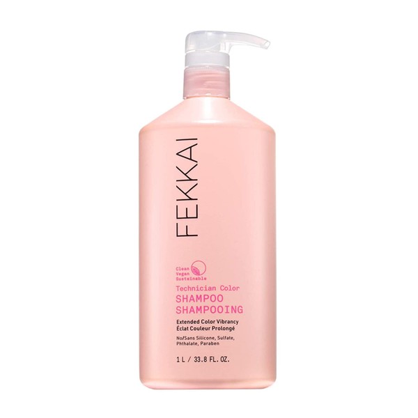 Fekkai Technician Color Shampoo - 1 Liter - Extends Vibrancy of Color-Treated Hair - Salon Grade, EWG Compliant, Vegan & Cruelty Free