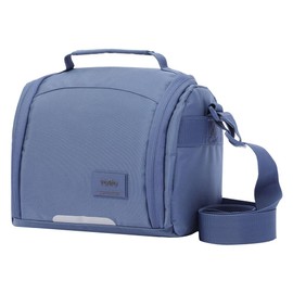 TOTTO 9 Litre Graphite Cool Bag 25.5 x 20.5 x 18.5 cm Work Bag 180 Degree Opening Handle Adjustable Removable Strap Wheel Loop Meli Blue