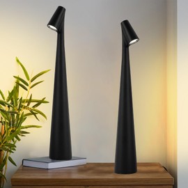 Cordless Rechargeable Table Lamps for Bedroom,Set of 2 Small Touch Bedside Lamps for Nightstand,Portable Waterproof Dimmable 3 Levels Brightness Battery Outdoor Patio LED Desk Light for Reading Dining