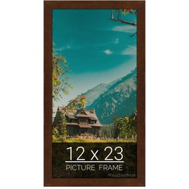 wallsthatspeak 12x23 Mocha Walnut Picture Frame for Puzzles Posters Photos or Artwork